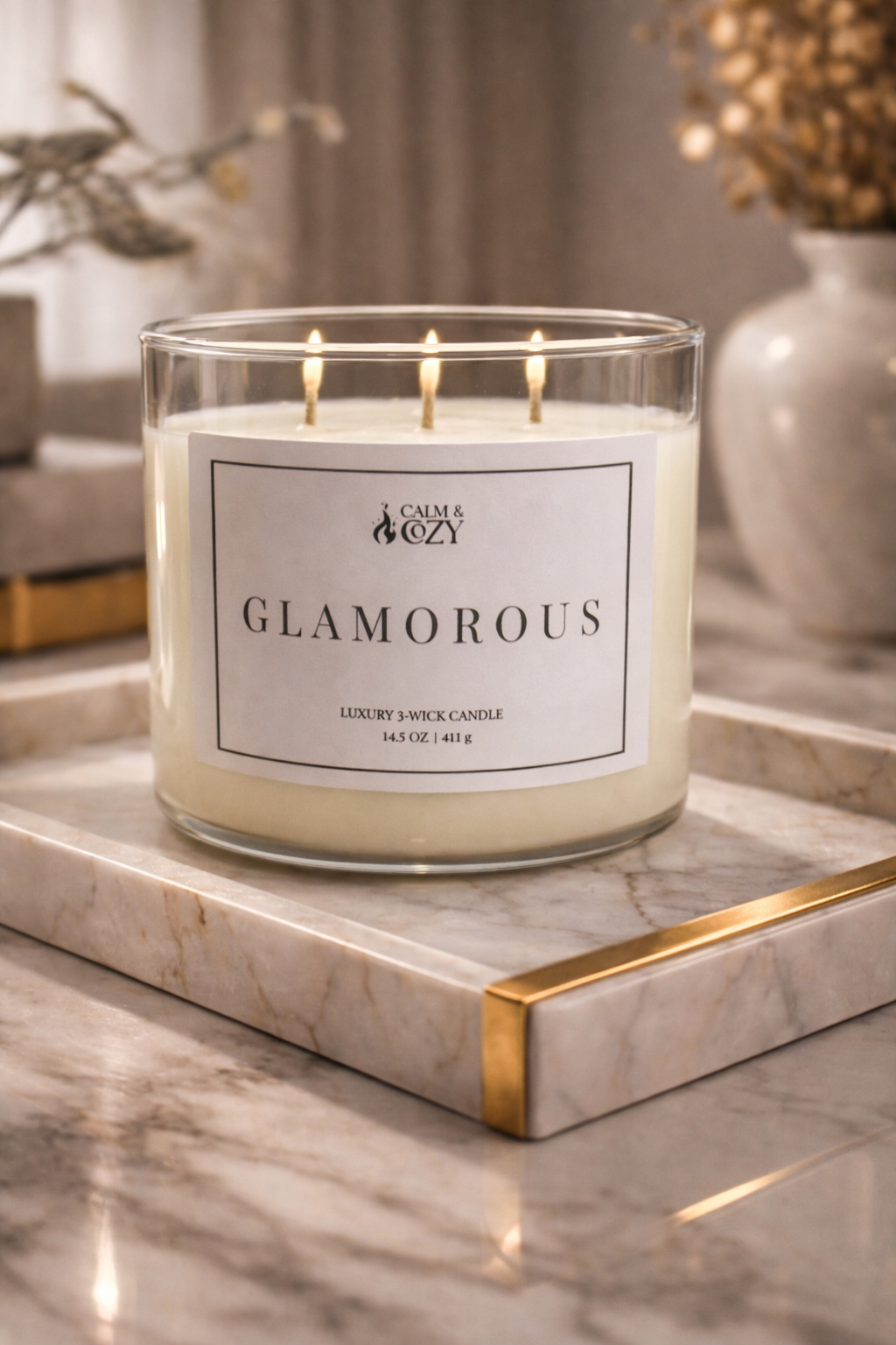Glamorous – Luxury Soy Blend 3-Wick Candle | 14.5 oz