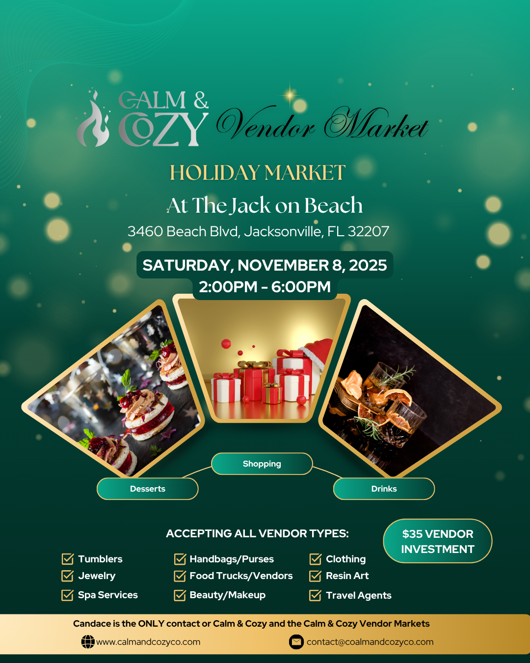 Calm & Cozy Holiday Vendor Markets - November 2025