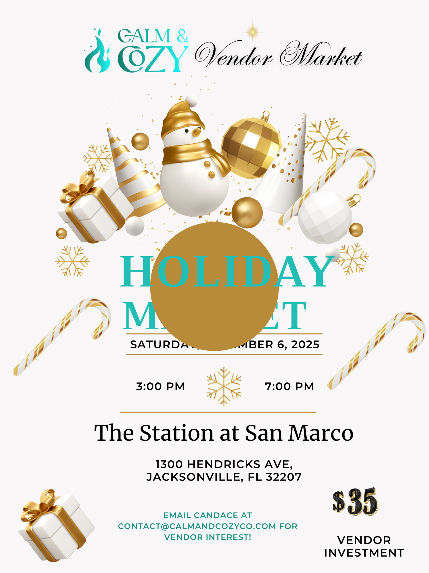 Calm & Cozy Holiday Vendor Markets - December 2025