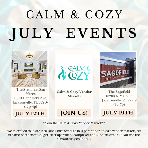 CALM & COZY VENDOR MARKETS - JULY 2025