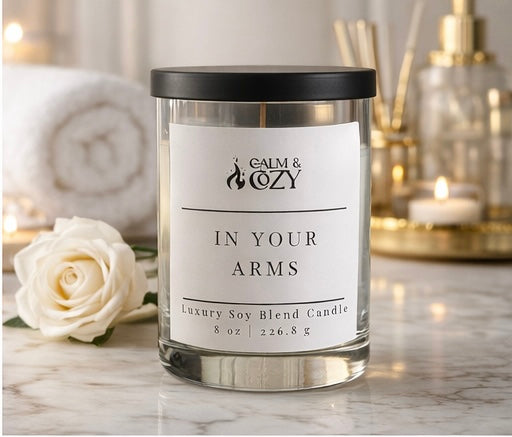 In Your Arms – Luxury Soy Blend Single-Wick Candle | 8 oz