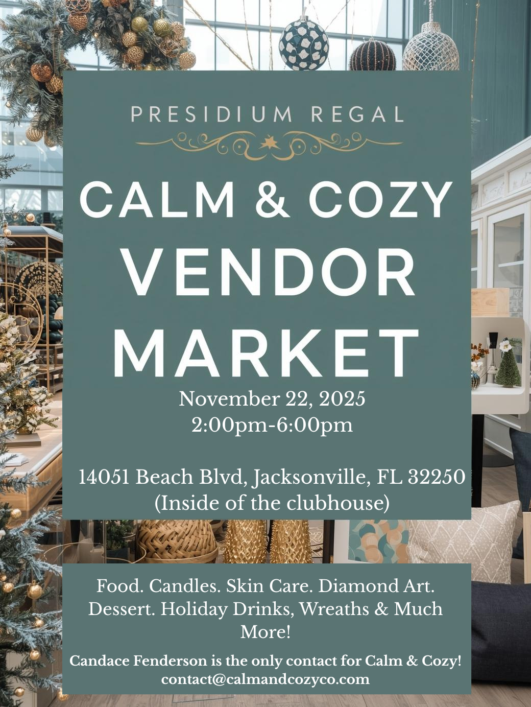 Calm & Cozy Holiday Vendor Markets - November 2025
